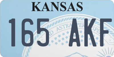 KS license plate 165AKF