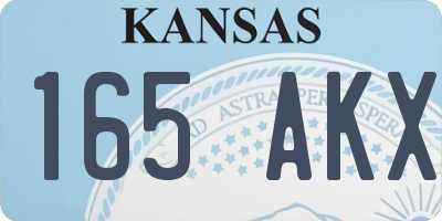 KS license plate 165AKX