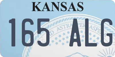 KS license plate 165ALG