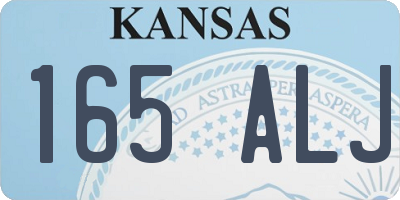 KS license plate 165ALJ