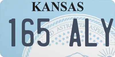 KS license plate 165ALY