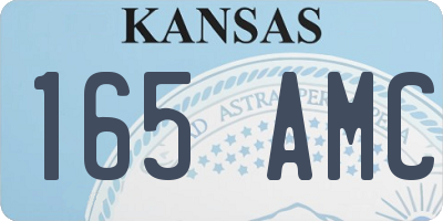KS license plate 165AMC