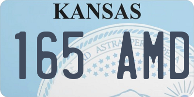 KS license plate 165AMD