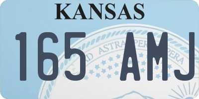 KS license plate 165AMJ