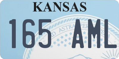 KS license plate 165AML