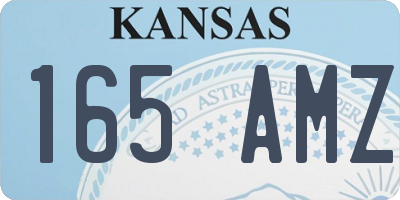 KS license plate 165AMZ