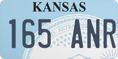 KS license plate 165ANR