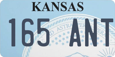 KS license plate 165ANT
