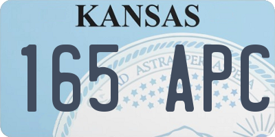 KS license plate 165APC