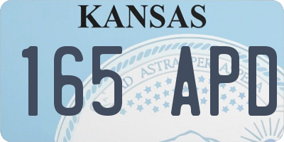 KS license plate 165APD
