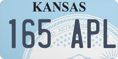 KS license plate 165APL