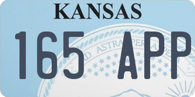 KS license plate 165APP