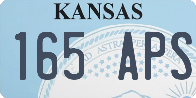 KS license plate 165APS