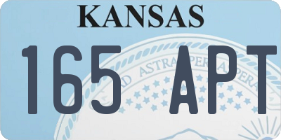 KS license plate 165APT
