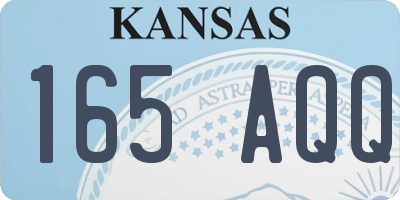 KS license plate 165AQQ