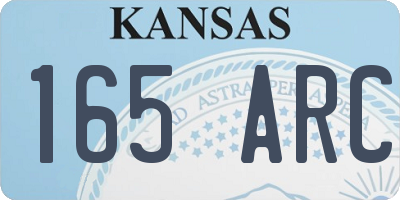 KS license plate 165ARC