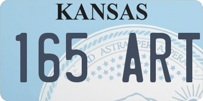 KS license plate 165ART