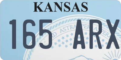 KS license plate 165ARX