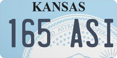 KS license plate 165ASI