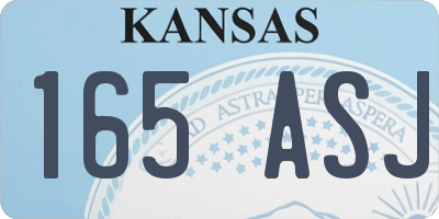 KS license plate 165ASJ