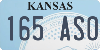 KS license plate 165ASO