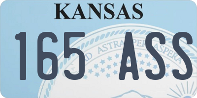 KS license plate 165ASS