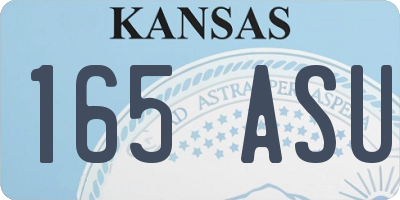 KS license plate 165ASU