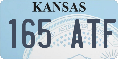 KS license plate 165ATF