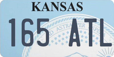 KS license plate 165ATL