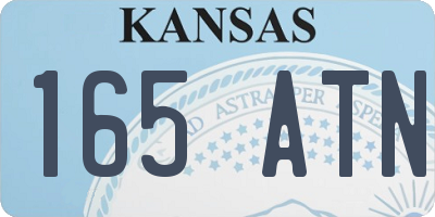 KS license plate 165ATN