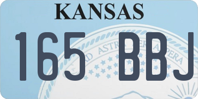 KS license plate 165BBJ