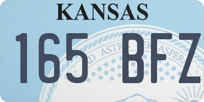 KS license plate 165BFZ