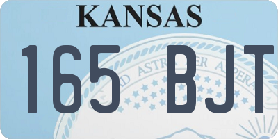KS license plate 165BJT