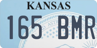 KS license plate 165BMR