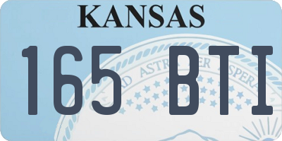 KS license plate 165BTI