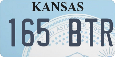 KS license plate 165BTR