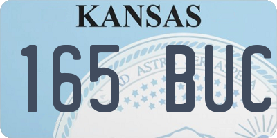 KS license plate 165BUC