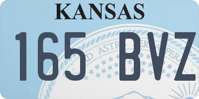 KS license plate 165BVZ