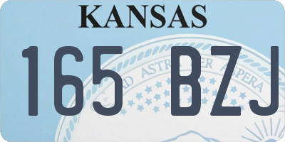 KS license plate 165BZJ