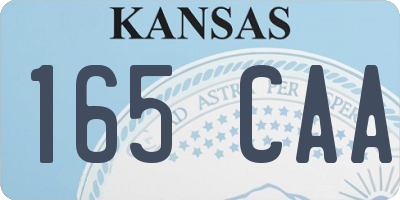 KS license plate 165CAA