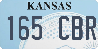 KS license plate 165CBR