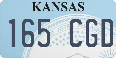 KS license plate 165CGD