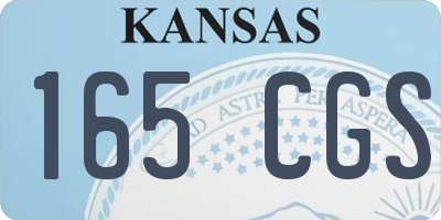 KS license plate 165CGS