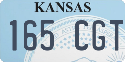 KS license plate 165CGT