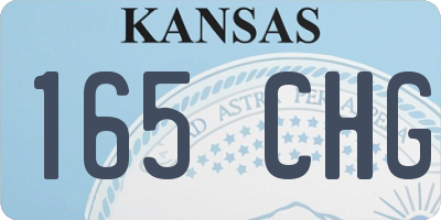 KS license plate 165CHG
