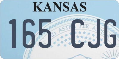 KS license plate 165CJG
