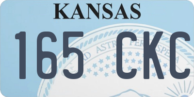 KS license plate 165CKC