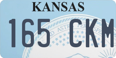 KS license plate 165CKM