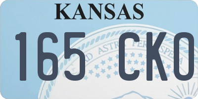KS license plate 165CKO