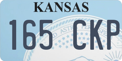 KS license plate 165CKP